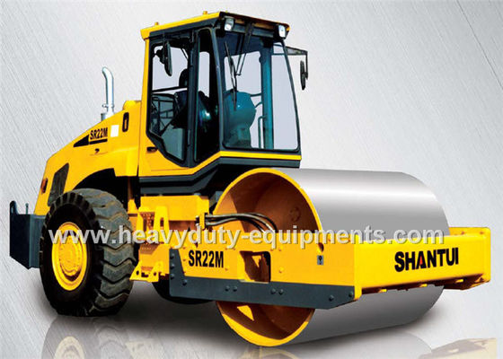 Çin Mechanical single drum vibratory road roller Shantui SR22M  with 22000kg weight, Permco / Sauer pump Tedarikçi