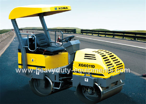 Çin Tandem Vibratory Road Roller XG6011D with cummins engine and SAUER pump Tedarikçi