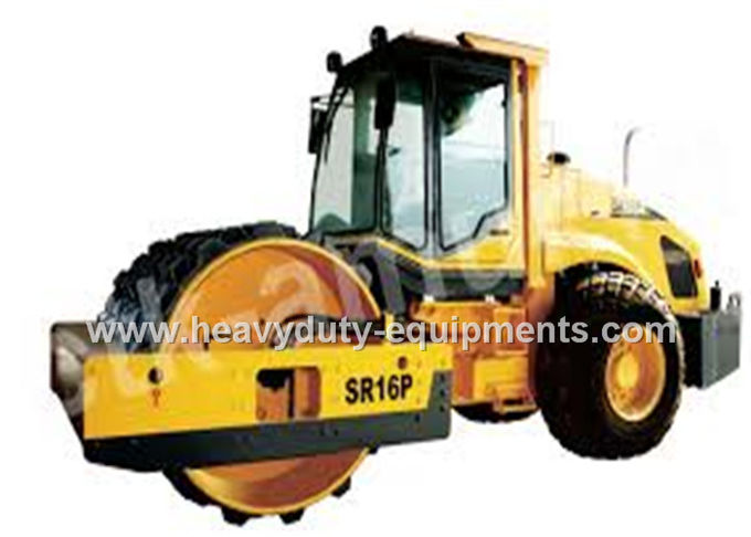 Shantui SR16 single / drum road roller with 112kW rated power and 10000kg Front wheel weight