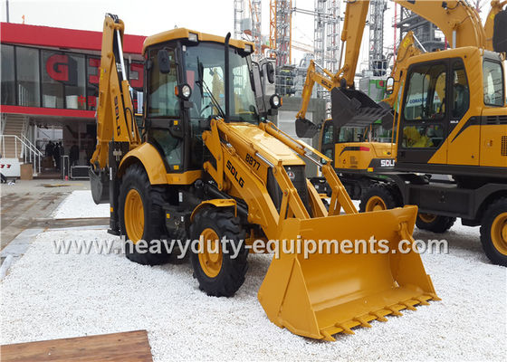 Çin 1800kg SDLG Backhoe Loader B877 Equipment For Road Construction Low Fuel Consumption Tedarikçi