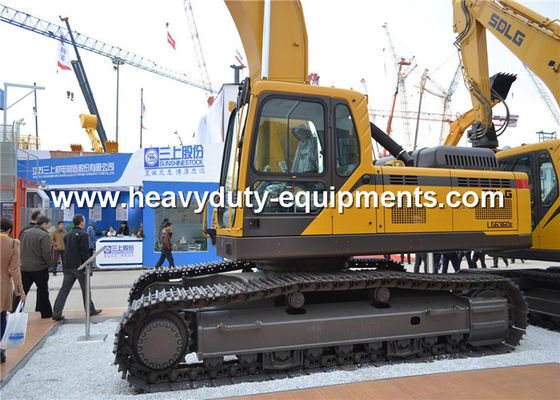 Çin 4.5km / h Hydraulic Crawler Excavator SDLG LG6360E 37800kg Overall Operating Weight Tedarikçi